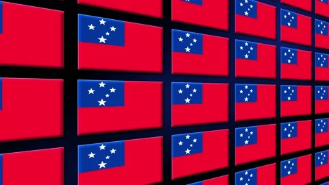 Samoa Flag Animated Background 3d Animat... | Stock Video | Pond5