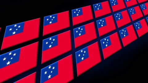 Samoa Flag Animated Background 3d Animation Stock Footage 229489834