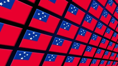 Samoa Flag Animated Background 3d Animat... | Stock Video | Pond5