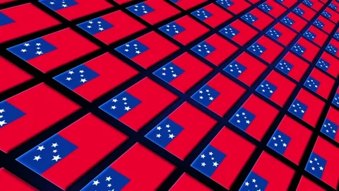Samoa Flag Animated Background 3d Animat... | Stock Video | Pond5