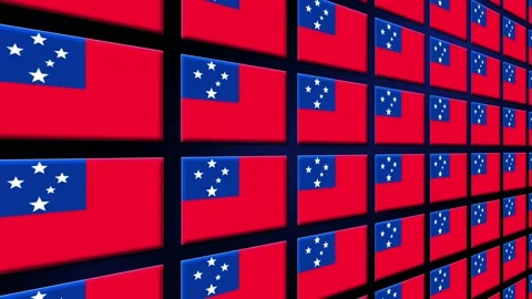 Samoa Flag Animated Background 3d Animat... | Stock Video | Pond5