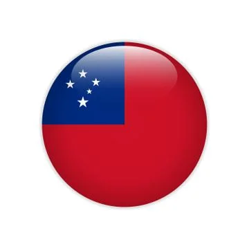 Samoa flag on button Stock-Illustration