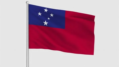 Samoa Flag 動画素材 225336475