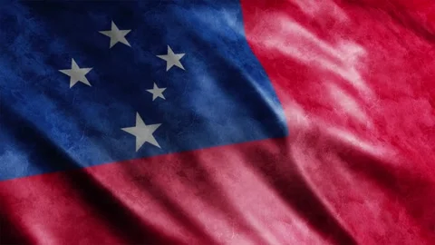 Samoa Flag Grunge Stock Footage 249037766