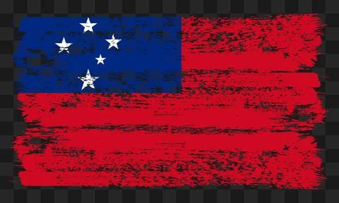 Samoa flag in grunge style Stock Illustration