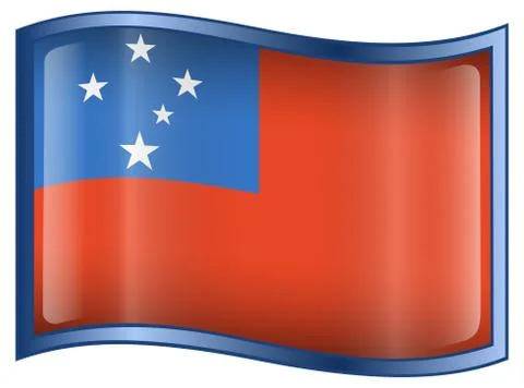 Samoa flag icon 库存插图