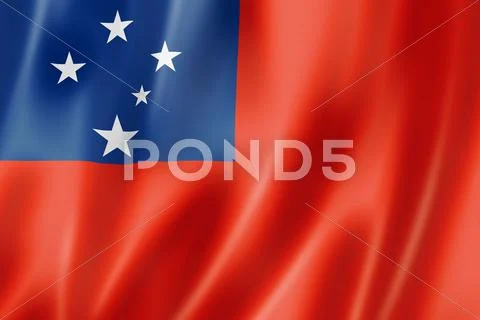 Samoa flag Stock Illustration