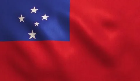 Samoa Flag Stock Illustration