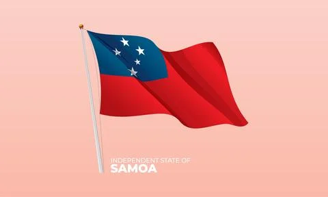 Samoa flag Stock Illustration