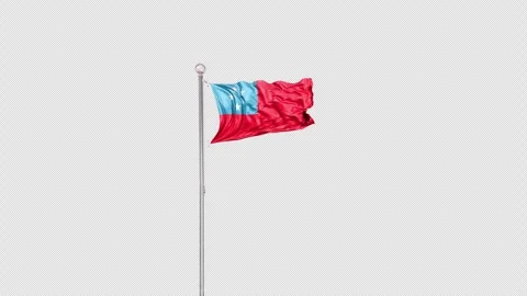 Samoa   Flag Pole  Animation Include Alpha 3D Rendering Stock-Footage 312096481