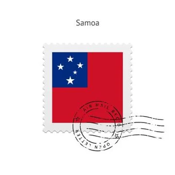 Samoa Flag Postage Stamp Stock-Illustration