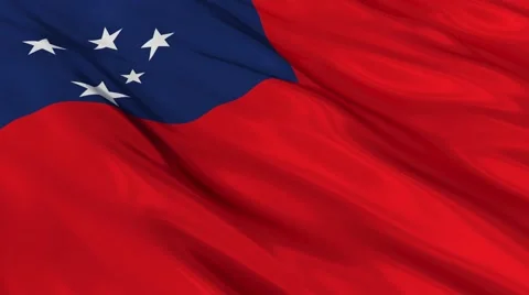 Samoa flag Seamless 스톡 동영상 49089055