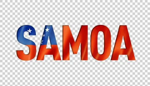 Samoa flag text font Illustrazione stock