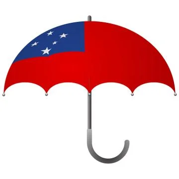 Samoa flag umbrella Stock Illustration