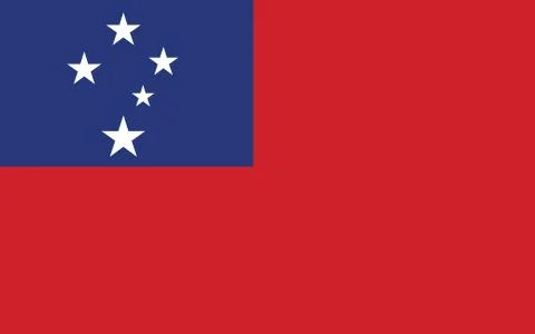 Samoa flag vector graphic. Rectangle Samoan flag illustration. Samoa country  Stock Illustration