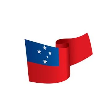 Samoa flag, vector illustration Stock Illustration