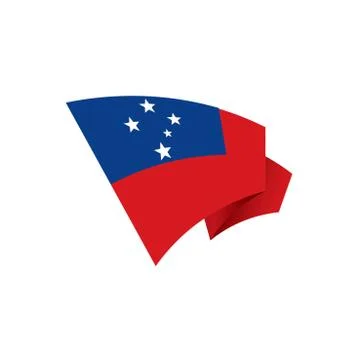 Samoa flag, vector illustration Stock Illustration
