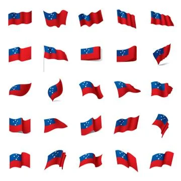 Samoa flag, vector illustration Stock Illustration