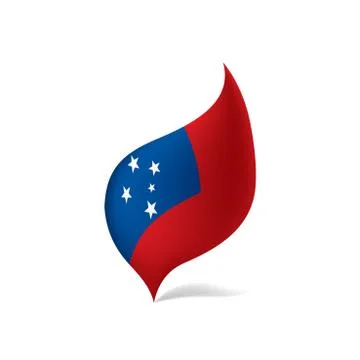 Samoa flag, vector illustration Stock Illustration