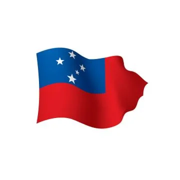 Samoa flag, vector illustration Stock Illustration