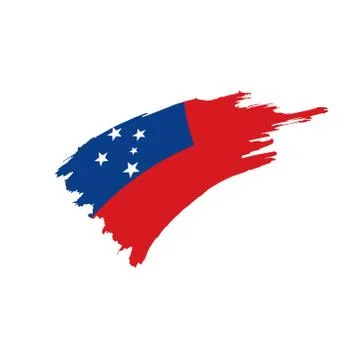 Samoa flag, vector illustration Illustrazione stock