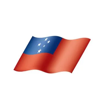 Samoa flag, vector illustration Stock Illustration