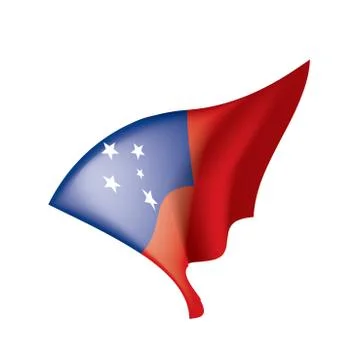 Samoa flag, vector illustration Stock Illustration
