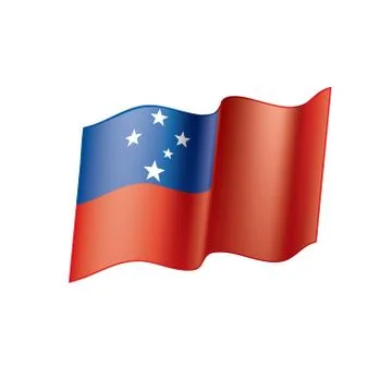 Samoa flag, vector illustration Stock Illustration
