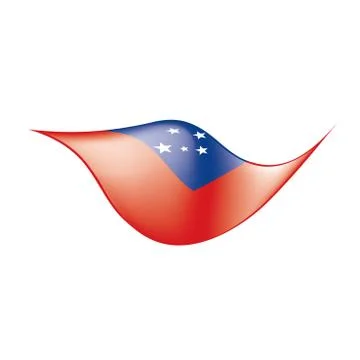 Samoa flag, vector illustration Stock Illustration