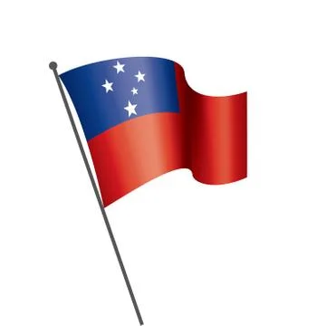 Samoa flag, vector illustration Stock Illustration