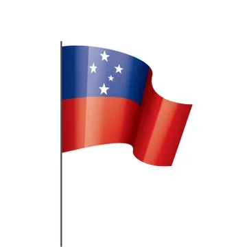 Samoa flag, vector illustration Stock Illustration
