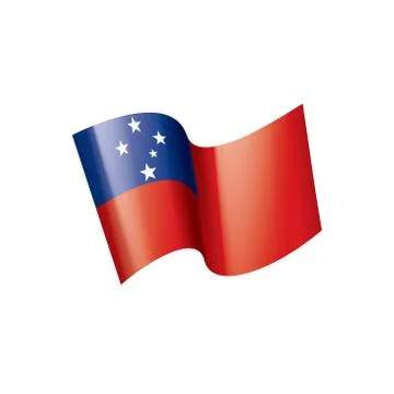 Samoa flag, vector illustration Stock Illustration