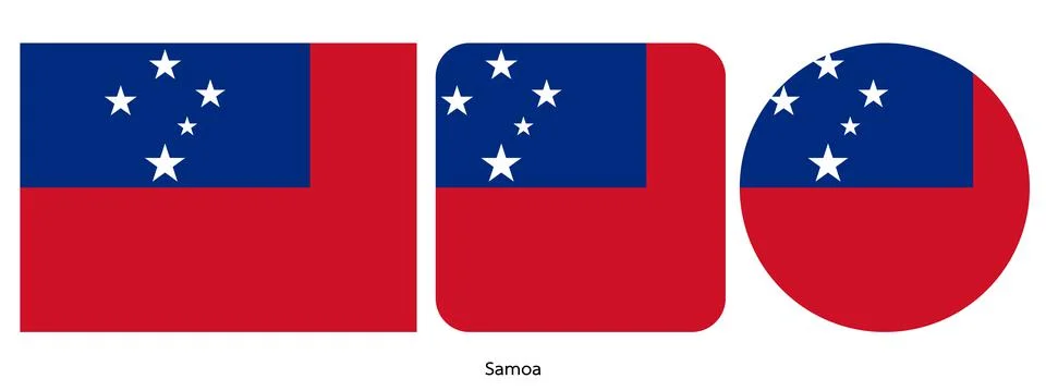 Samoa flag, vector illustration Stock Illustration