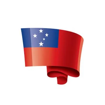 Samoa flag, vector illustration on a white background. Stock Illustration