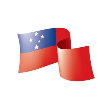 Samoa flag, vector illustration on a white background. Stock Illustration