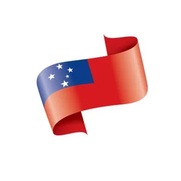 Samoa flag, vector illustration on a white background. Stock Illustration