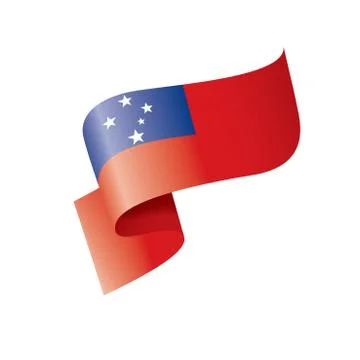 Samoa flag, vector illustration on a white background. Stock Illustration