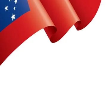 Samoa flag, vector illustration on a white background. Stock Illustration