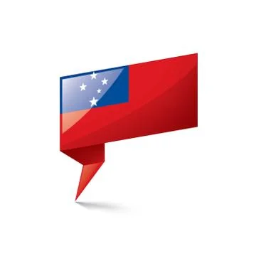 Samoa flag, vector illustration on a white background. Stock Illustration