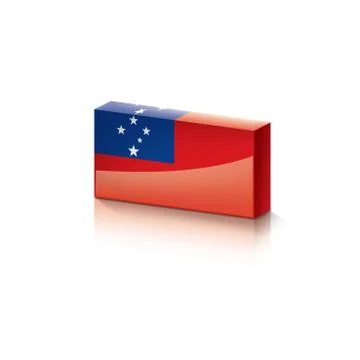 Samoa flag, vector illustration on a white background. Stock Illustration