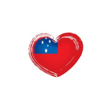 Samoa flag, vector illustration on a white background. Stock Illustration