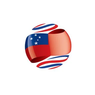 Samoa flag, vector illustration on a white background. Stock Illustration
