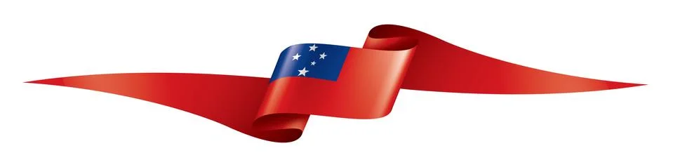 Samoa flag, vector illustration on a white background. Stock Illustration