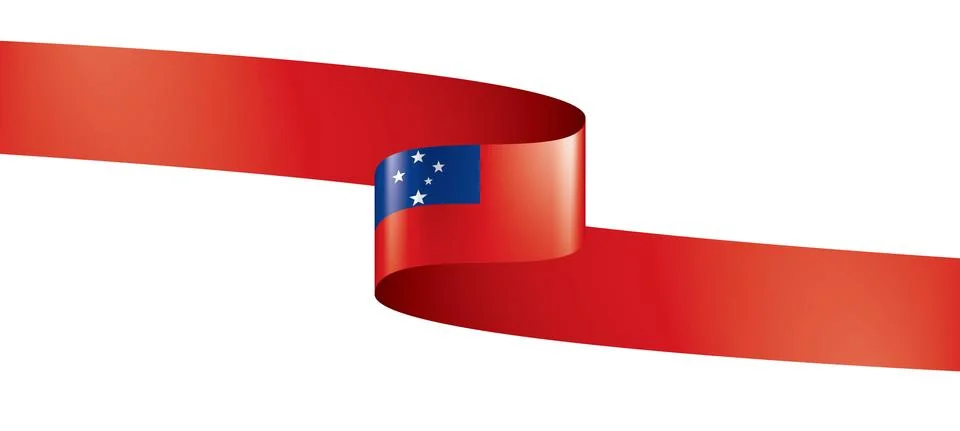Samoa flag, vector illustration on a white background. Stock Illustration