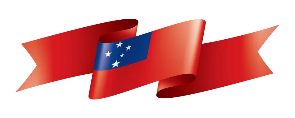 Samoa flag, vector illustration on a white background. Stock Illustration