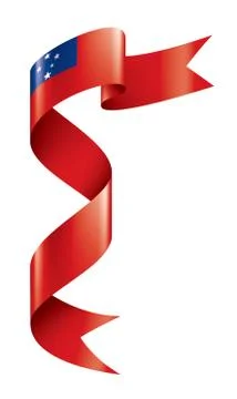 Samoa flag, vector illustration on a white background. Stock Illustration