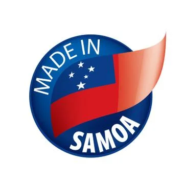 Samoa flag, vector illustration on a white background. Stock Illustration