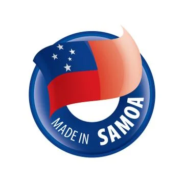 Samoa flag, vector illustration on a white background. Stock Illustration
