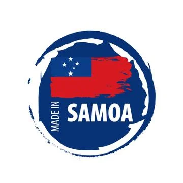 Samoa flag, vector illustration on a white background. Stock Illustration
