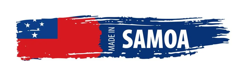 Samoa flag, vector illustration on a white background. Stock Illustration